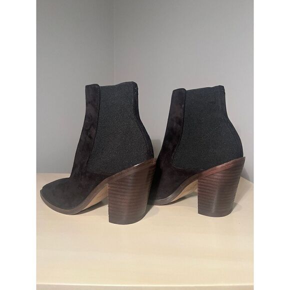RAG & BONE Axel Chelsea Block Heel Boot Bootie SUEDE SQUARED Sz 5 Retail: $495 - Picture 6 of 10
